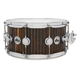 DW Collector's Series Exotic 333 Maple 6.5x14 Snare Drum - Ziricote Pinstripe