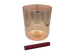 Bol chantant en cristal Infinity de Sela Percussion de 6,5 po en D4 432 Hz Pêche