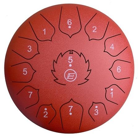 Ecko Tongue Drum 12" 13 Note C Major Red
