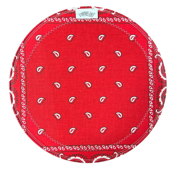 Roots 10" Solid Red Bandana