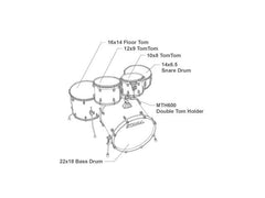 Pack de 5 coques Tama Superstar Classic Maple Wrap